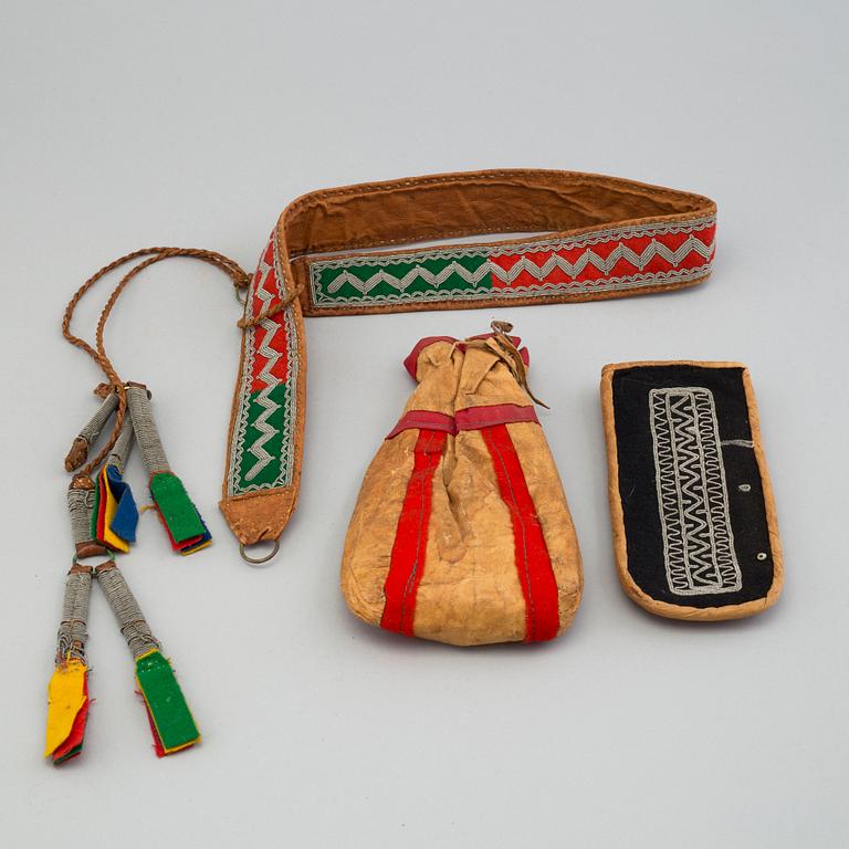 Twelve Sami items, 20th century.