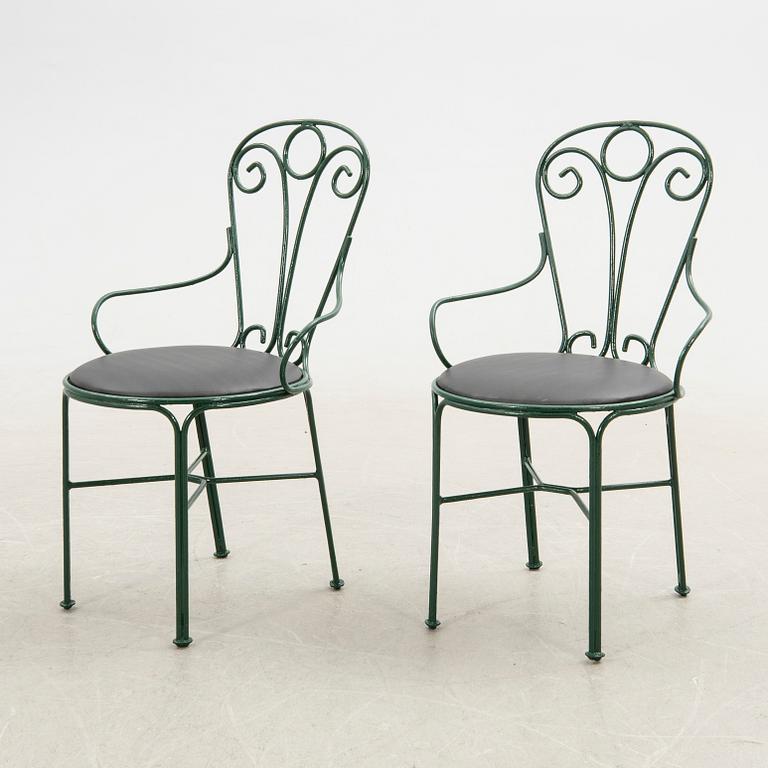 Garden chairs, a pair, 20th century.