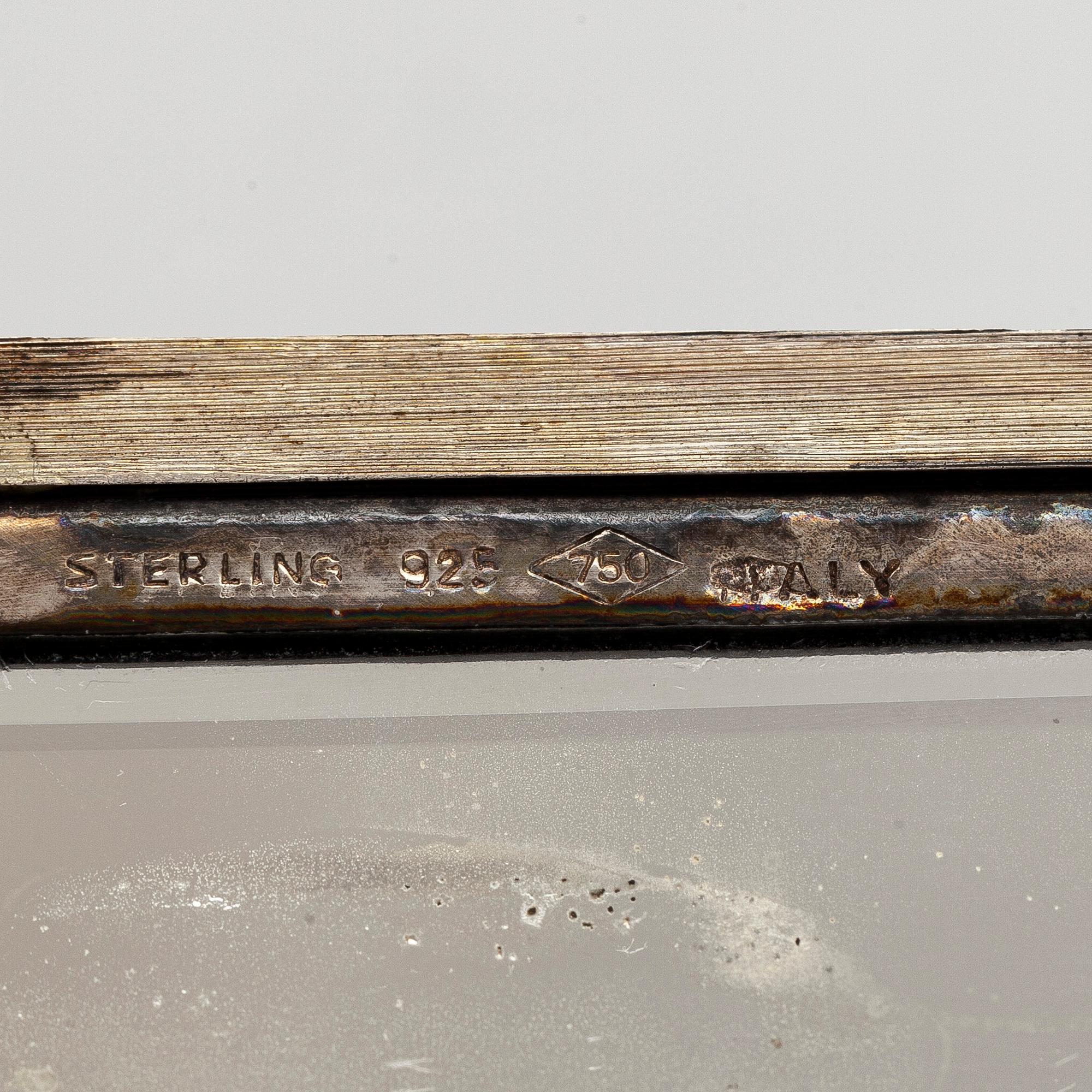 Powder box, silver, Italy.