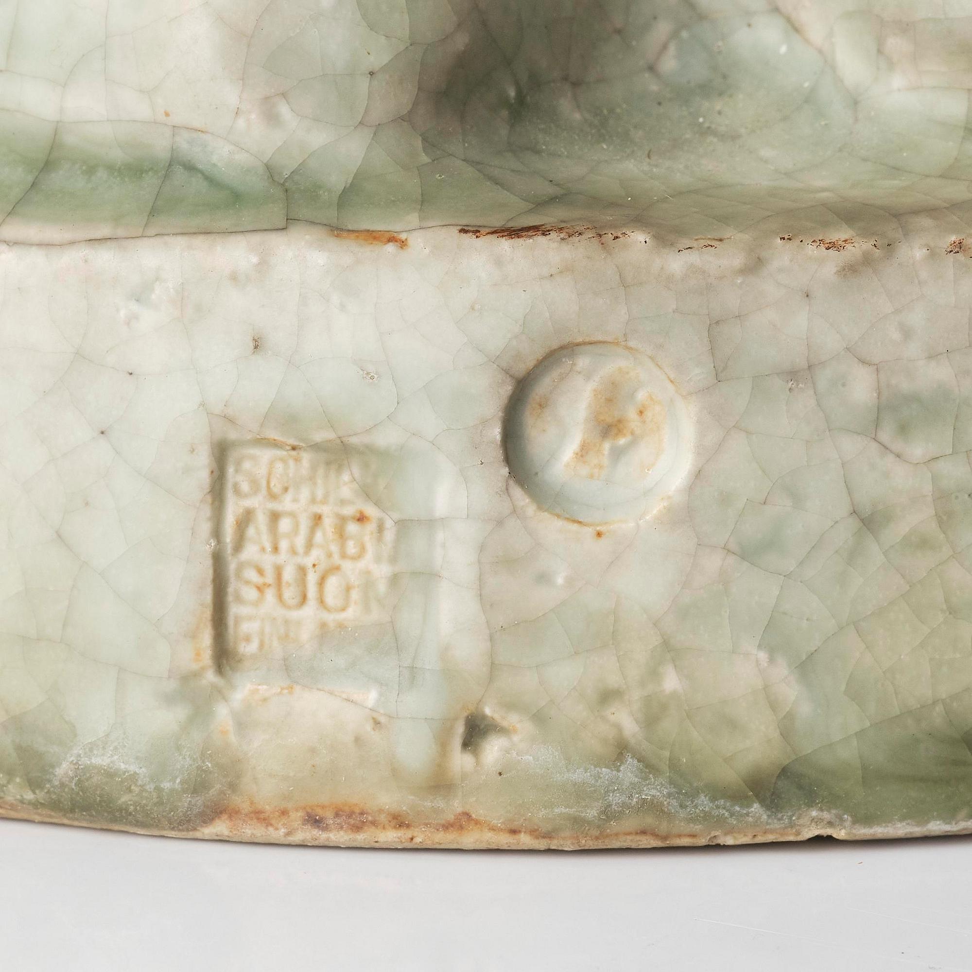 Michael Schilkin, a stoneware sculpture, in two parts, Arabia, Finland, 1940s.