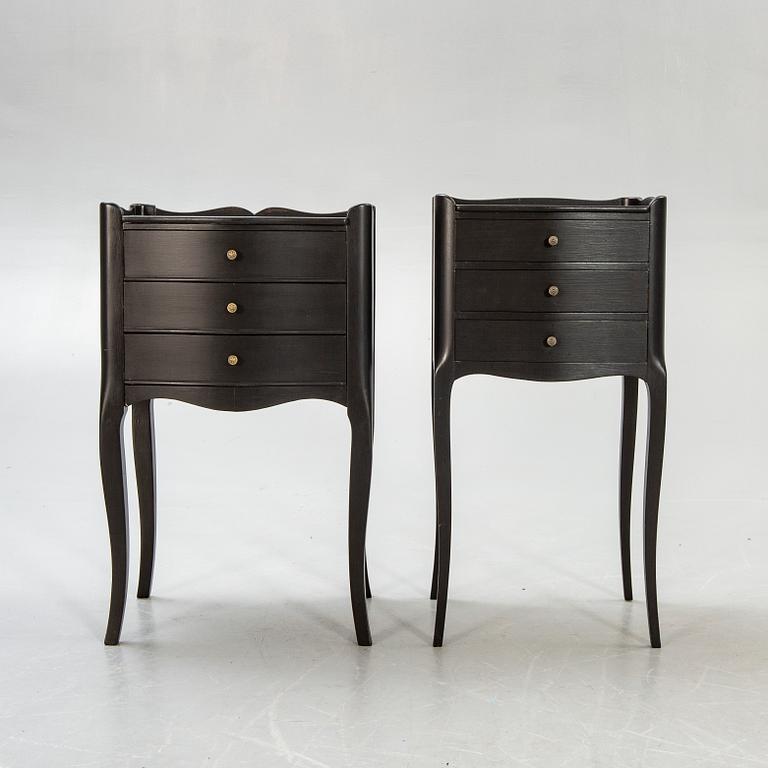 Bedside table, 2 pcs, rococo style, second half of the 20th century.