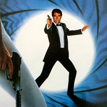 Filmaffisch James Bond "Iskallt uppdrag (The living daylights)" Midas tryckeri/Uddeholms offset 1987.