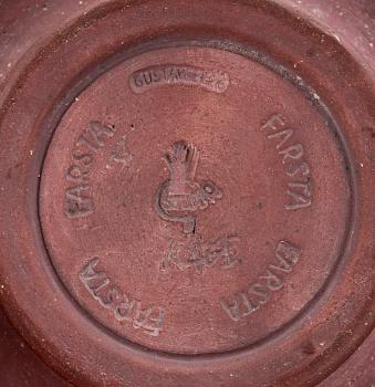 SKÅLAR, 2 st, stengods, "Farsta", Wilhelm Kåge, Gustavsberg.