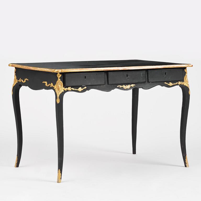 A Swedish rococo desk by C. W. Hein (master in Stockholm 1755-83).