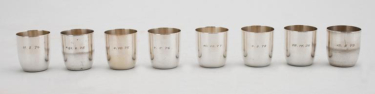SUPKOPPAR, 8 st, silver, Wilkens. Tot vikt 158 g.