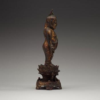 BUDDHA som barn, brons. Mingdynastin (1368-1644).