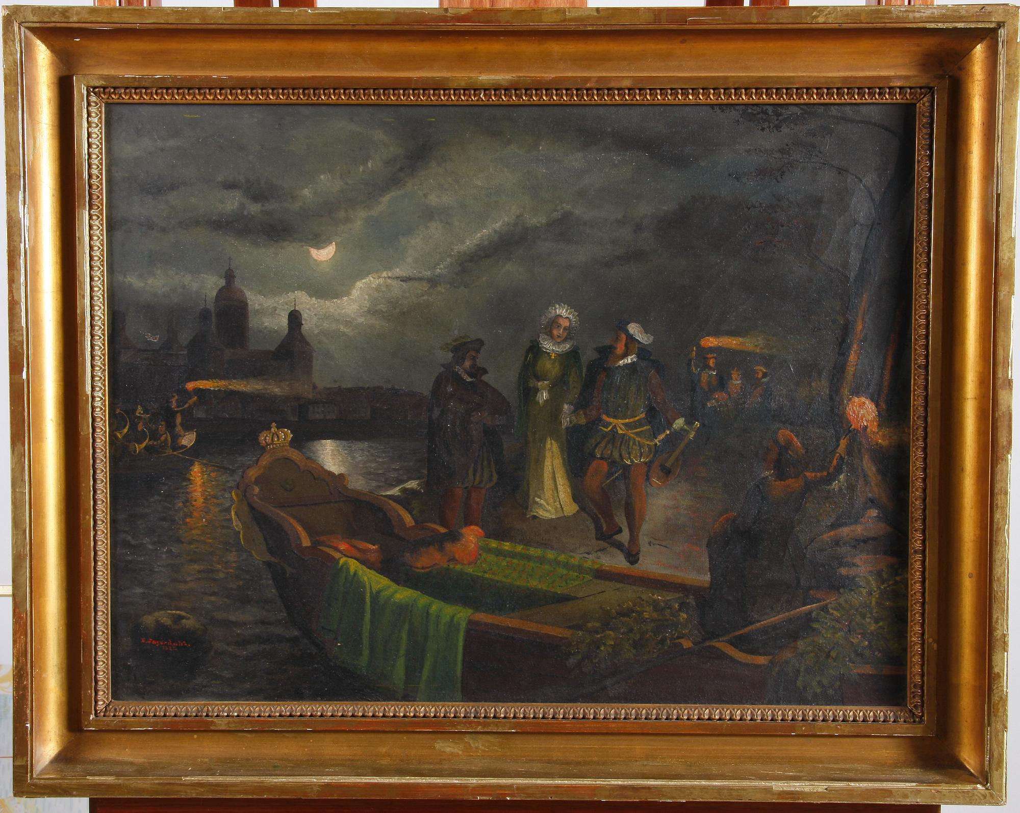 OKÄND KONSTNÄR. Otydl. sign Fagerdahl o dat. 1885.