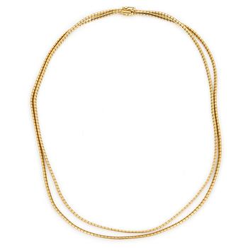 COLLIER, 18k guld, vikt ca 37 gram.