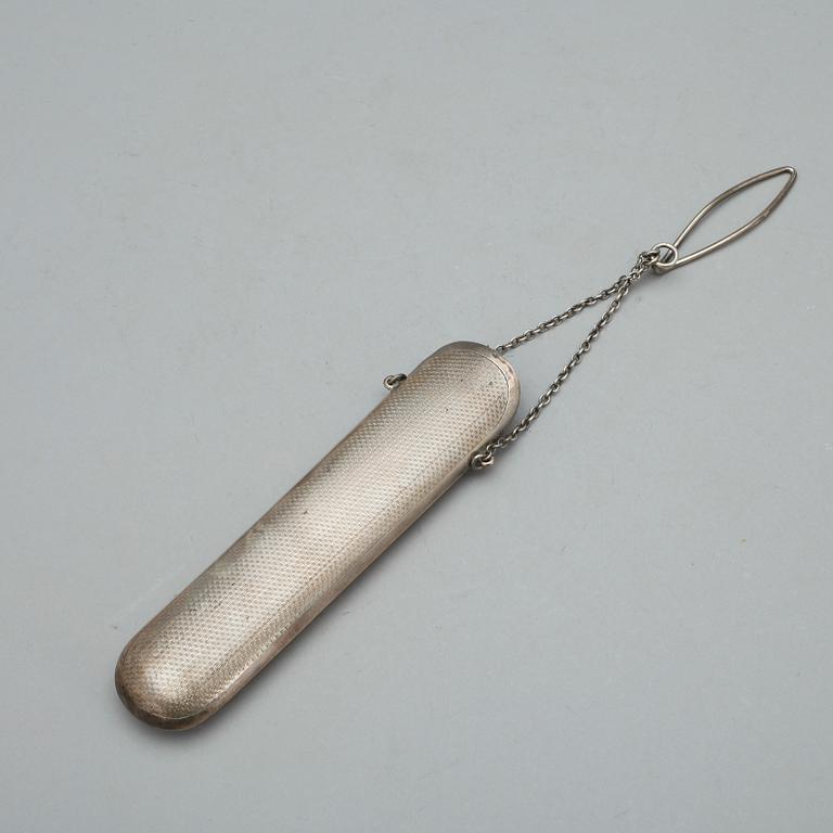 GLASÖGONFODRAL, silver, London 1919. Vikt ca 100 gram.