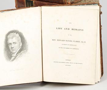 BOKVERK, 6 vol, "Travels in Various Countries of Europe Asia and Africa" av E.D. Clarke, London 1810-19.