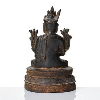 Bodhisattva, brons. Sen Mingdynasti (1368-1644).