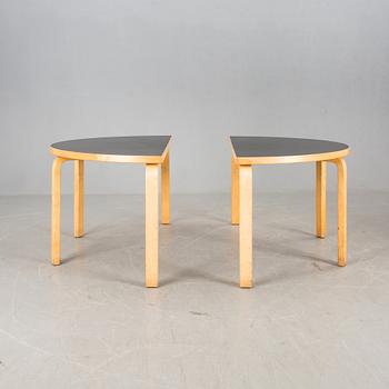 MATBORD, tvådelat, bord 96, Alvar Aalto, Artek, Finland, 1980-tal.