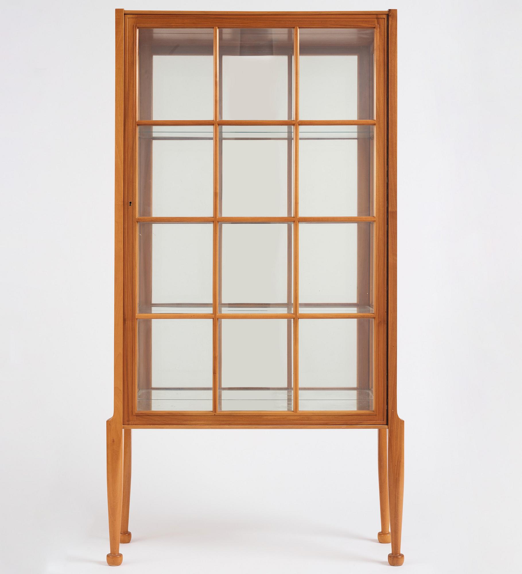 Josef Frank, a walnut showcase cabinet, Svenskt Tenn, Sweden, model B 2217, probably 1950s.