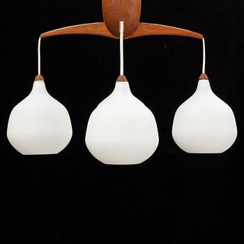 Uno & Östen Kristiansson, a ceiling light and a wall light from Luxus, Vittjsö, 1950's/60's.