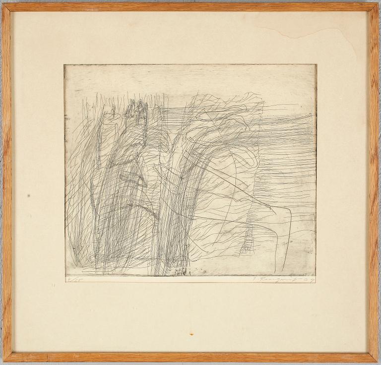 TORSTEN RENQVIST, etsning, signerad, numrerad 4/65, daterad -64.