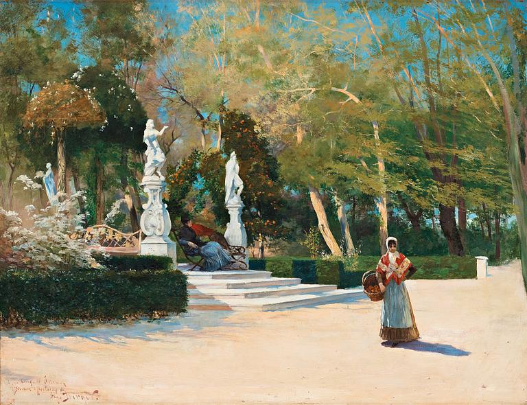 Hugo Birger, Park scene from Spain.