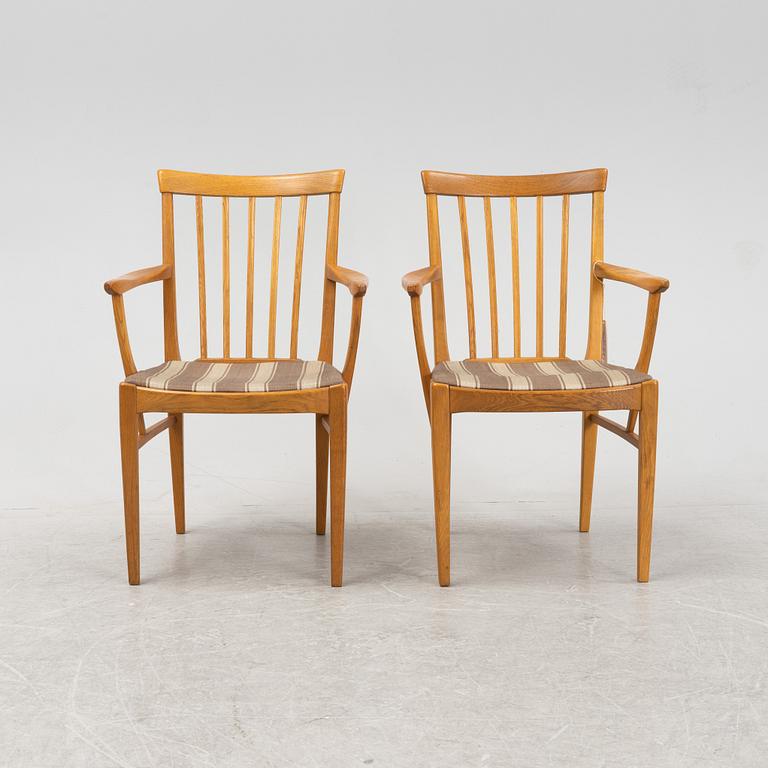 A pair of 'Vardags' oak armchairs by Carl Malmsten, second half of the 20th Century.