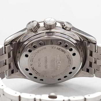 Vulcain, Cricket GMT, 42 mm, armbandsur, stål, automatisk.