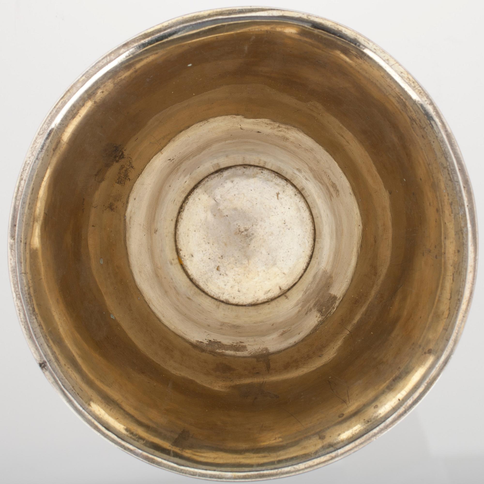 BÄGARE, silver, Nils Limnelius, Stockholm 1810. Vikt 473 g.