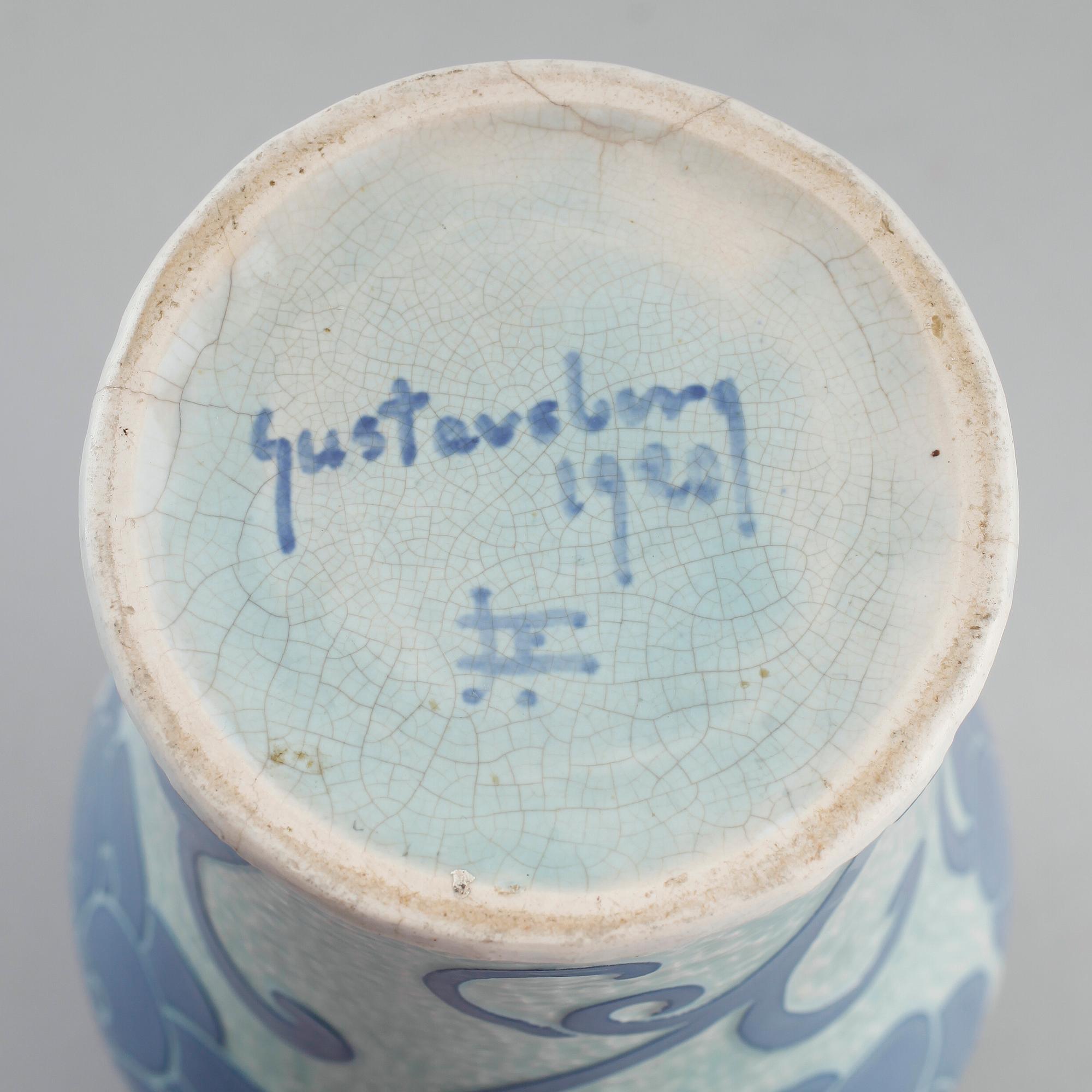 VAS, sgraffito, Josef Ekberg, Gustavsberg 1920.