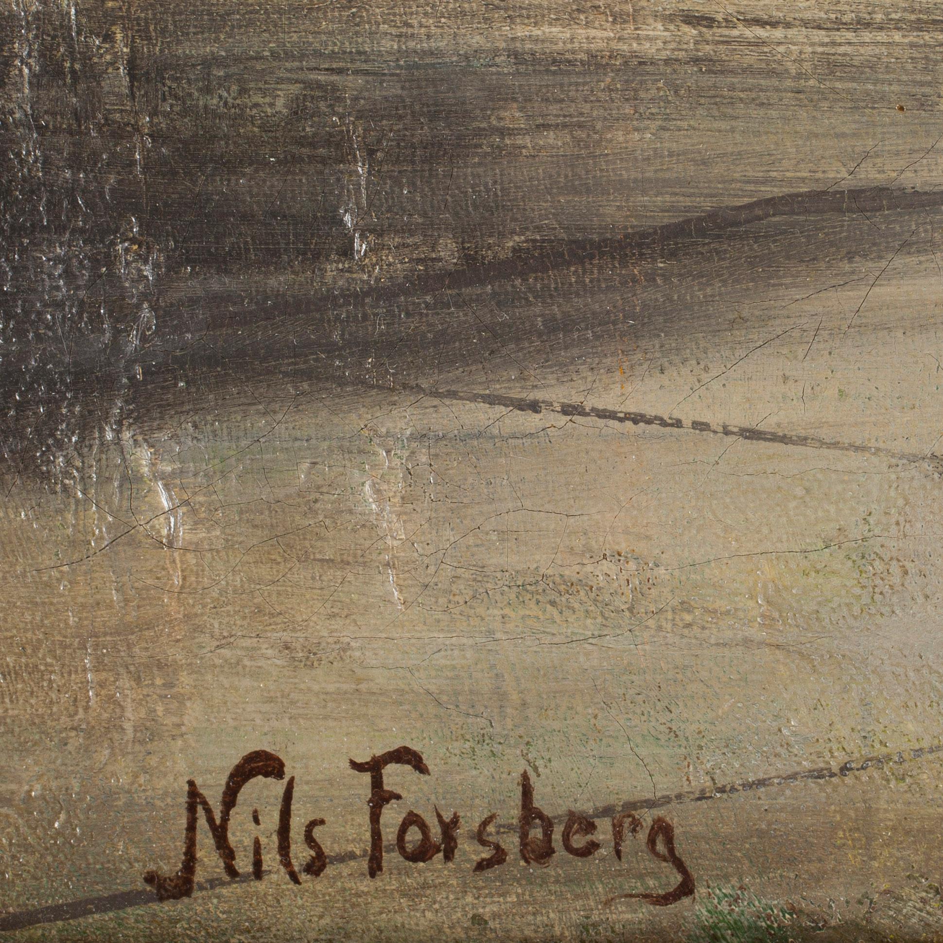 NILS FORSBERG, kopia efter, olja på duk. Otydligt signerad och daterad 1941. Bär påskrift Nils Forsberg.