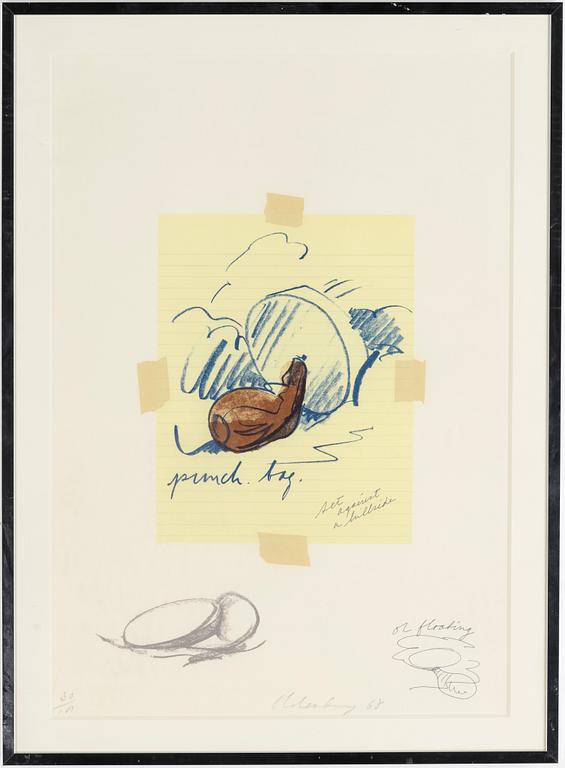 CLAES OLDENBURG, färglitografi, sign och numr 30/100, daterad 68.