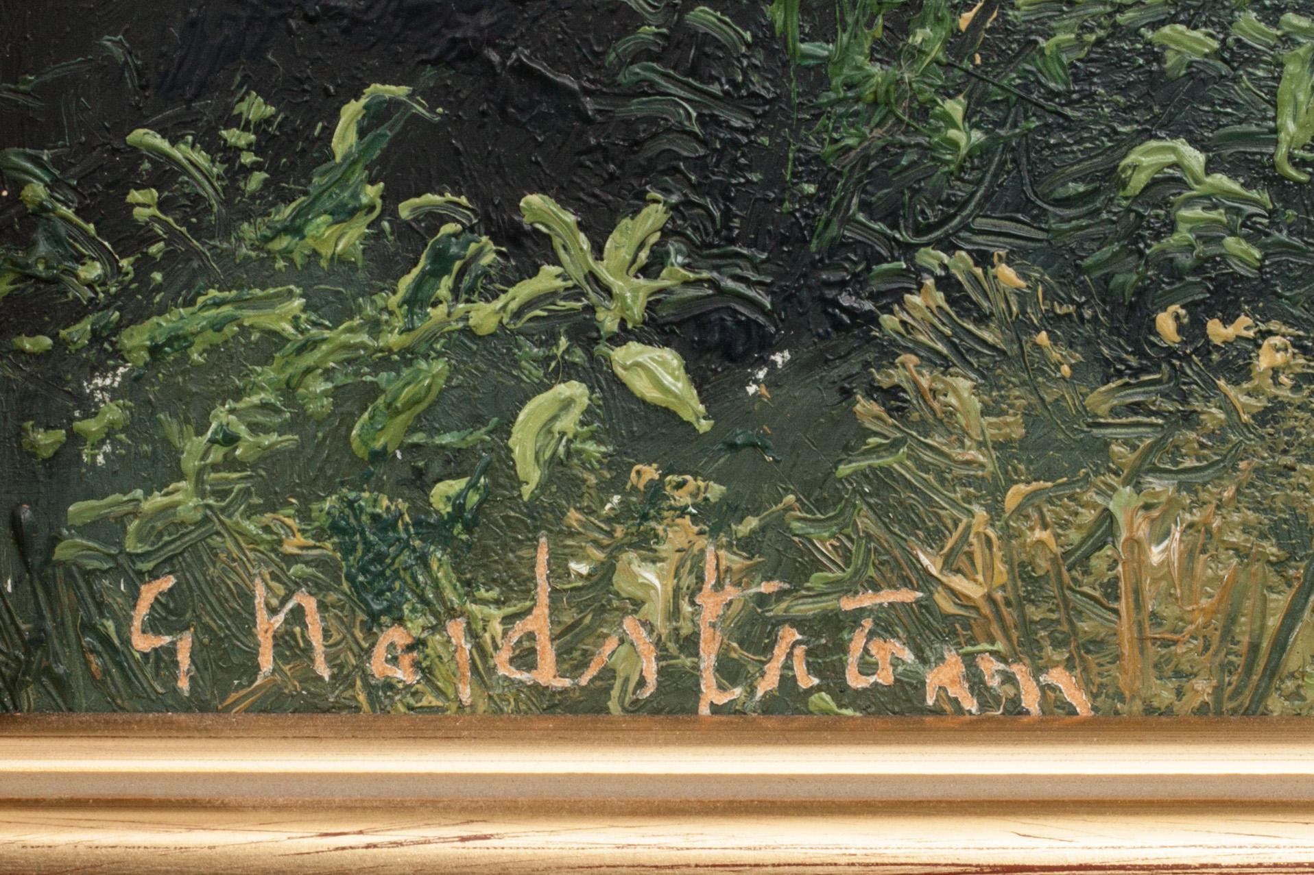 GERHARD NORDSTRÖM, olja på pannå, signerad.