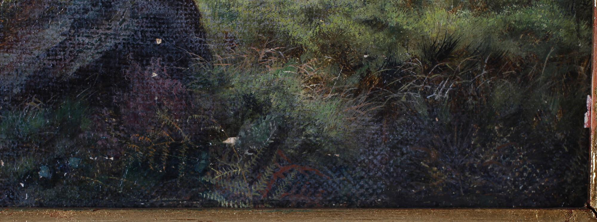 OKÄND KONSTNÄR, olja på duk, otydligt signerad, 1800-/1900-tal.