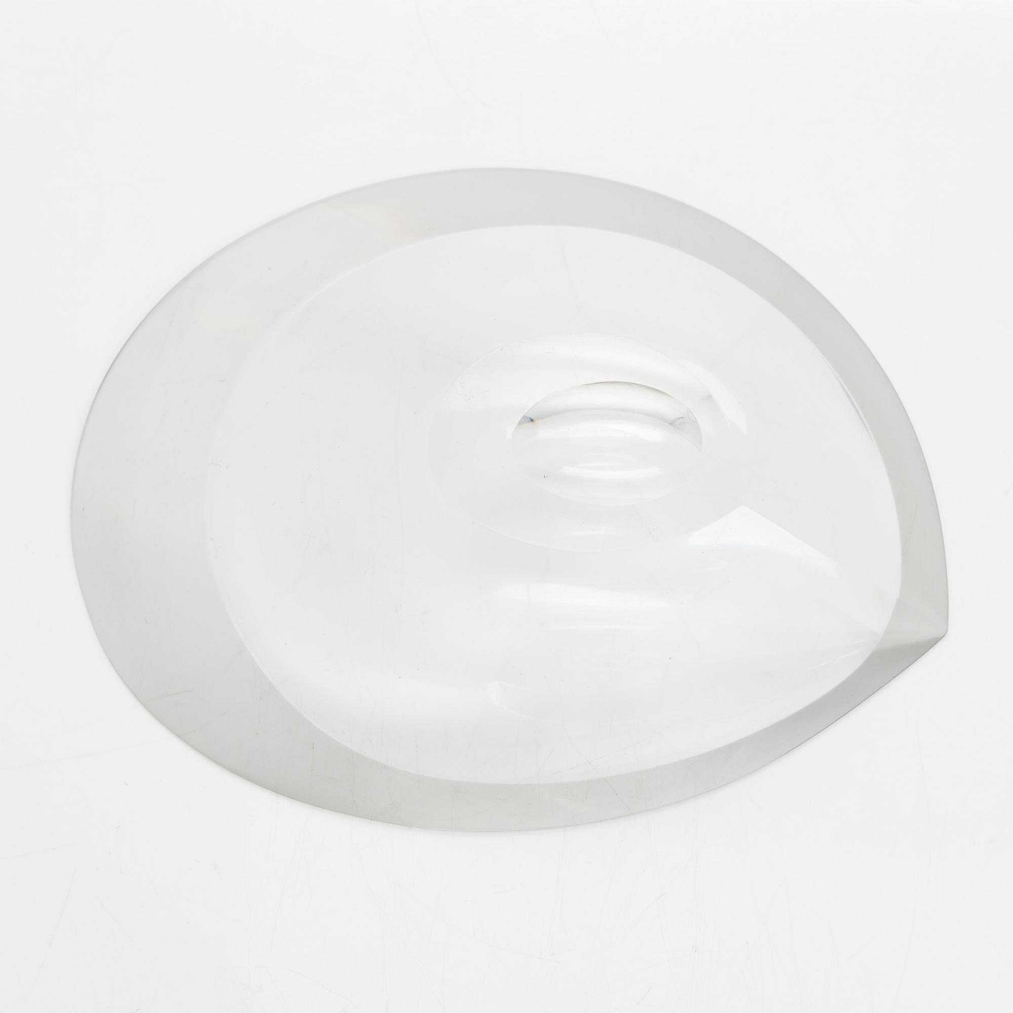 Tapio Wirkkala, konstglas, skål, signerad Tapio Wirkkala, Iittala -56.