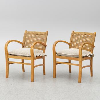 Axel Larsson, karmstolar, ett par, funkis, troligtvis Bordsfors, 1930-tal.
