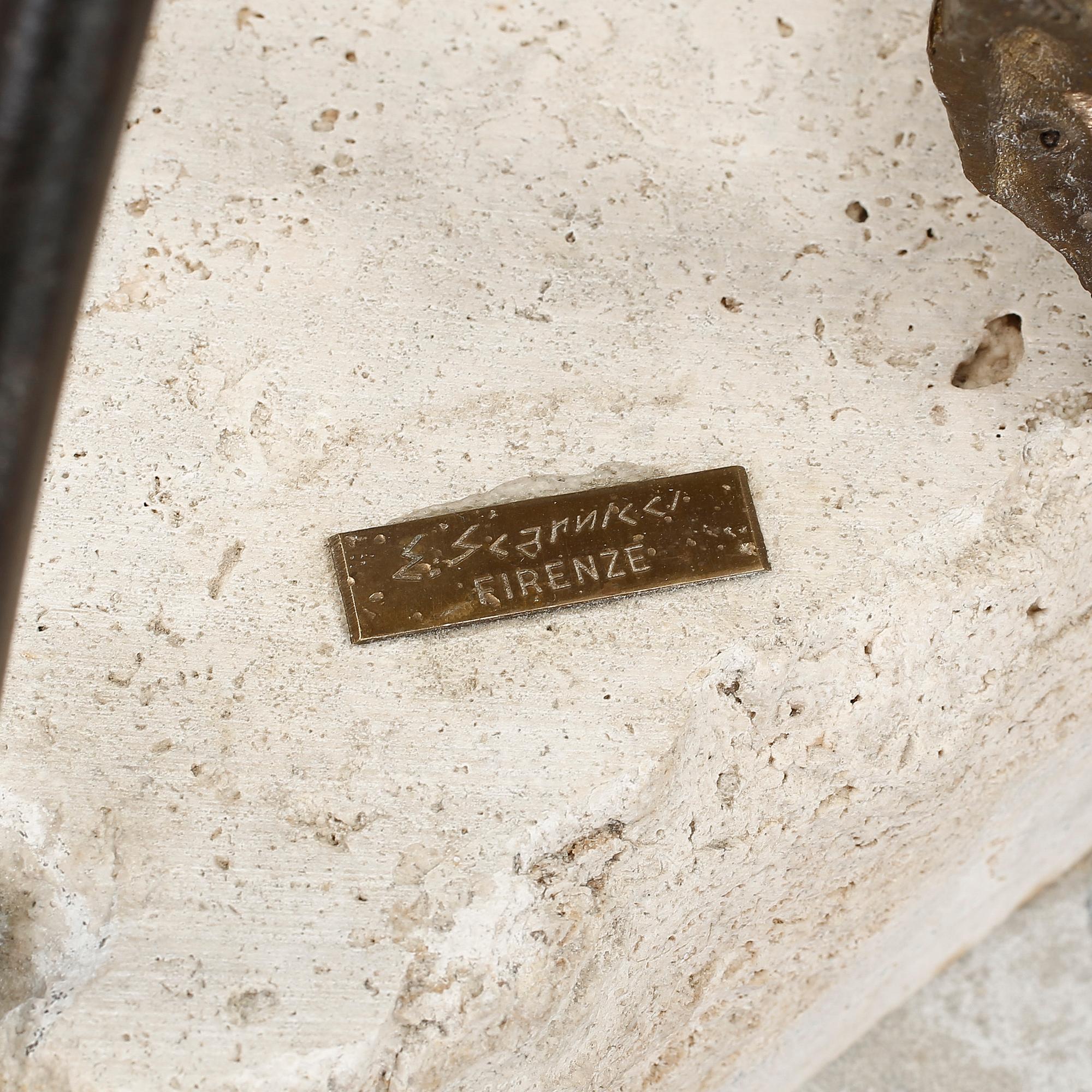 EMANUELE SCARNICCI, skulptur, brons, signerad.