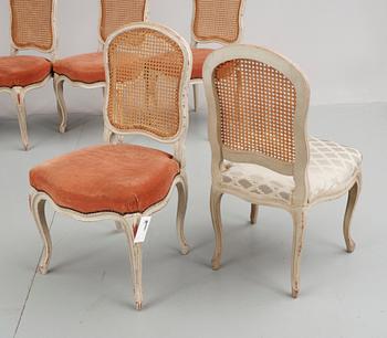 STOLAR, 8 st, Louis XV-stil, 1900-tal.