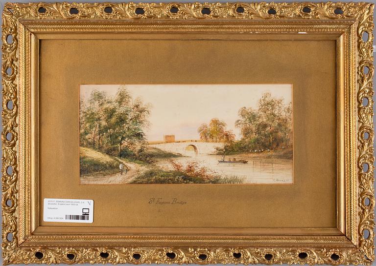 EDMUND DARCH LEWIS, akvareller, 2 st. Sign o dat 01.