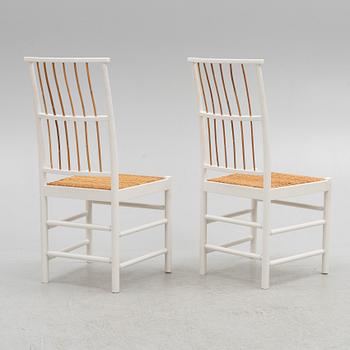 Josef Frank, a set of six dining chairs, model B 2025, Svenskt Tenn, Sweden.