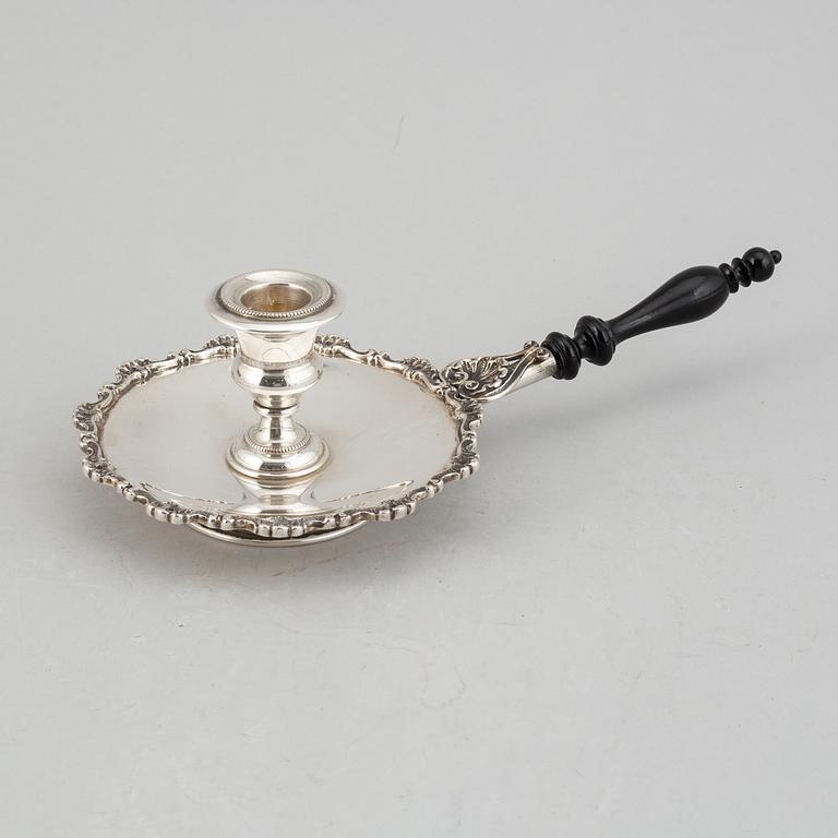 A silver chamber candlestick, B Bartolozzi, Italy circa 1950.