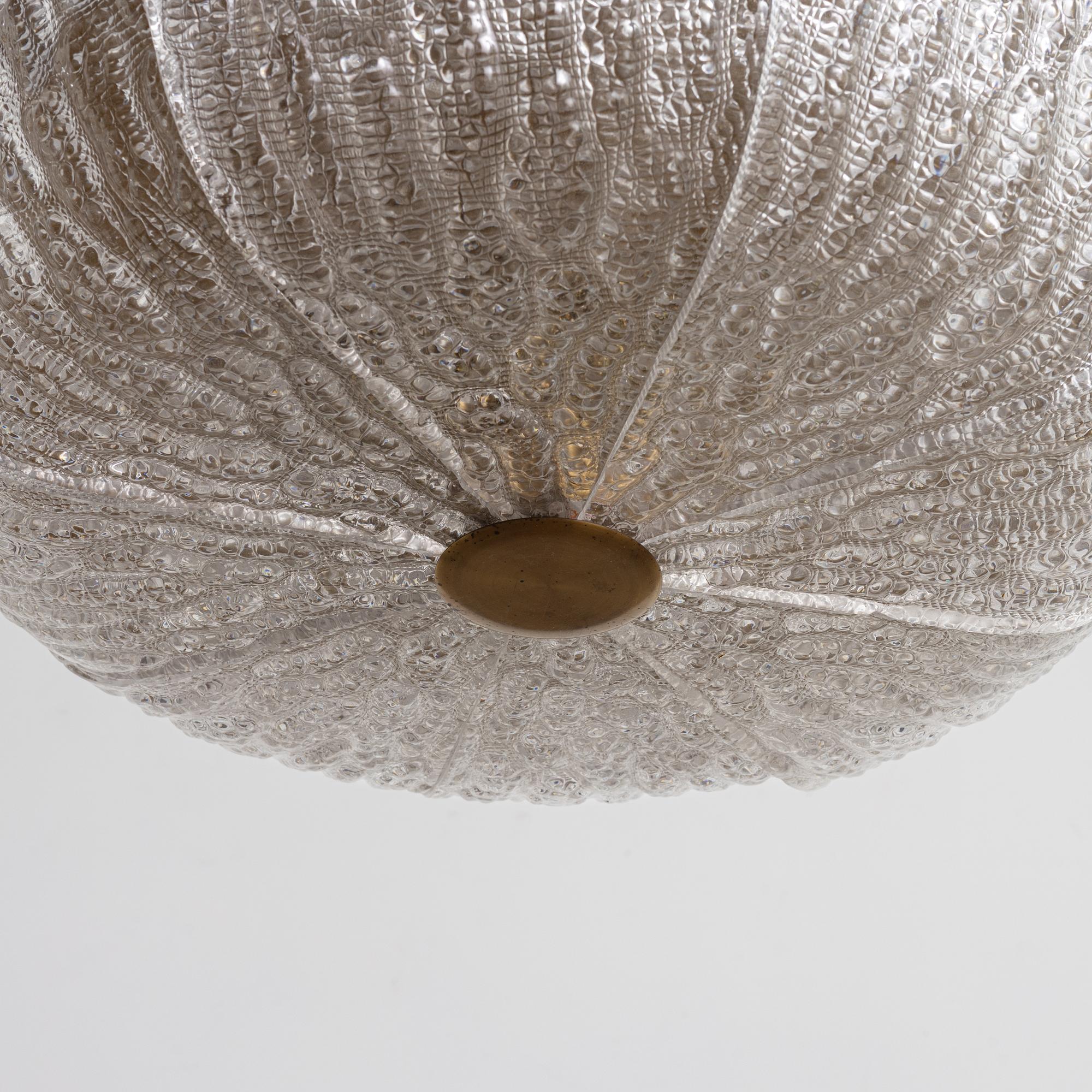 Carl Fagerlund, taklampa, Orrefors, sent 1900-tal.