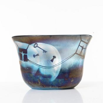 Bertil Vallien, skål, unik, Kosta Boda.