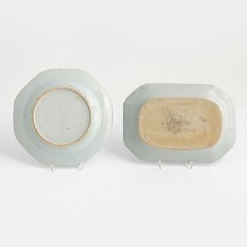 Four porcelain pieces, China, Qianlong (1736-95).