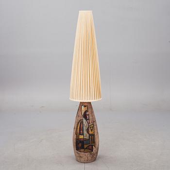 GOLVLAMPA, keramik, signerad och daterad, Marian Zawadzki, Tilgmans, 1964.