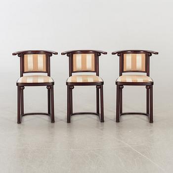 JOSEF HOFFMANN, a set of six "bat" chairs Wittmann Austria later part of the 20th century.