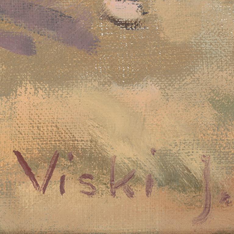JANOS VISKI, olja på duk, signerad.