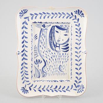 Stig Lindberg, an earthenware dish, Gustavsbergs Studio, Sweden.