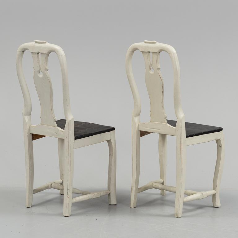 STOLAR, åtta stycken, allmoge, Järvsö, Hälsingland, 1800-talets första hälft, snarlika.