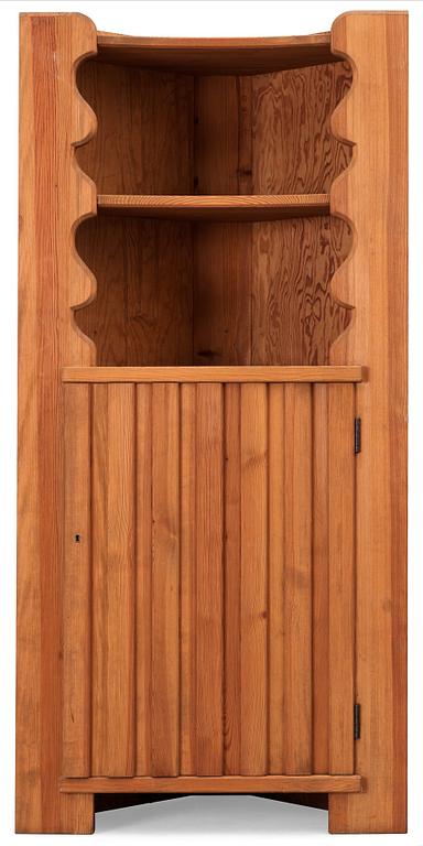 Axel Einar Hjorth, An Axel Einar Hjorth stained pine corner cabinet, NK 1940's.