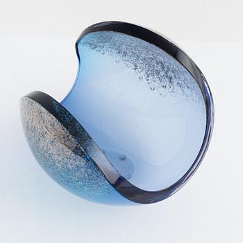Lena Bergström, a glass sculpture, 'Jorden' from the series 'Planets', Kosta Boda, Sweden.