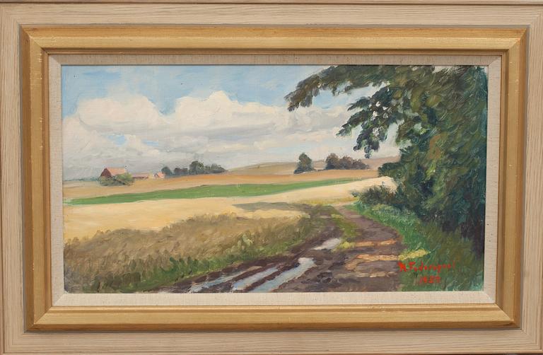 KAI FEDERSPIEL, olja på duk, signerad och daterad 1958.