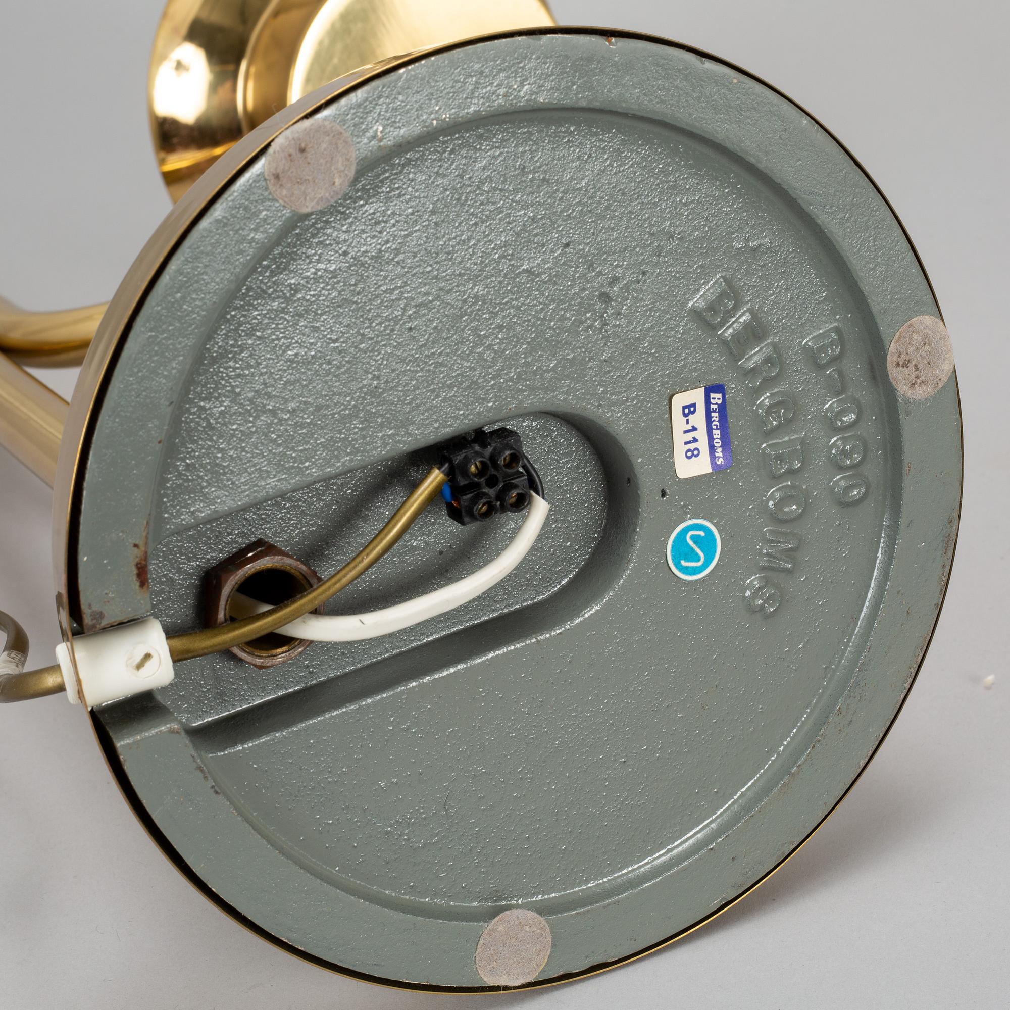 A pair of 'B090' table lamps, Bergboms, 1960s.