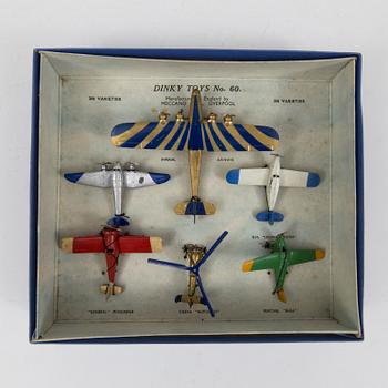 A Dinky Toys "Aeroplanes no 60" gift set, England, c. 1935.