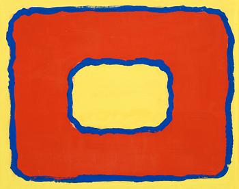 258. Bram Bogart, Komposition i gult, rött och blått.
