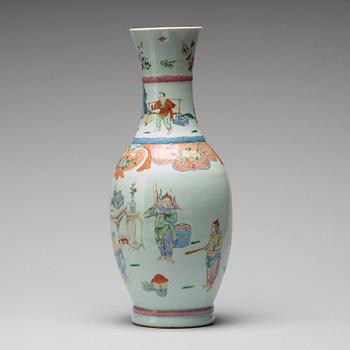 A famille rose vase, Qing dynasty (1644-1912), with Qianlong mark.